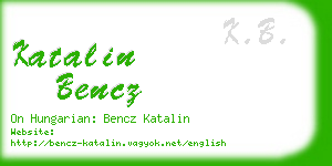 katalin bencz business card
